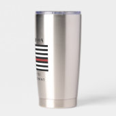 Gourde Isotherme Service d'incendie de la ligne rouge mince (Couvercle)