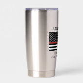 Gourde Isotherme Service d'incendie de la ligne rouge mince (Extérieur)