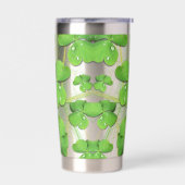 Gourde Isotherme Shamrock vert St Patrick's (Gauche)