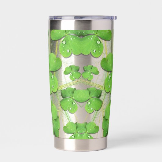 Gourde Isotherme Shamrock vert St Patrick's (Gauche)