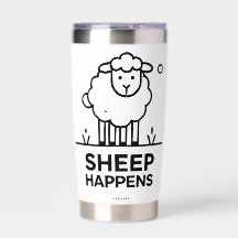 SHEEP SE PRODUIT Funny Steel Thermal Tumbler