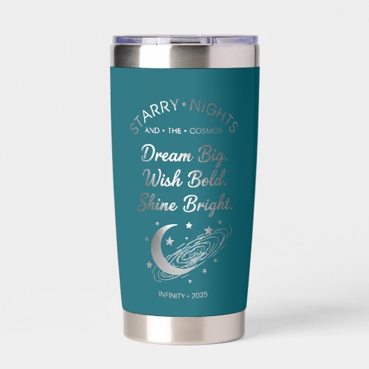 Gourde Isotherme Shine Bright Starry Nights Teal Tumbler (Extérieur)