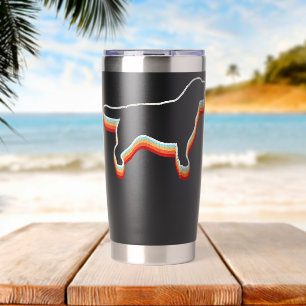 Gourde Isotherme Silhouette Rétro vintage De Animaux De Compagnie L