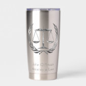 Gourde Isotherme Silver Attorney Scales of Justice Custom (Extérieur)