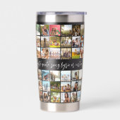 Gourde Isotherme Simple Moderne Personnalisé 72 Photo Collage (Gauche)