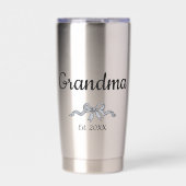 Gourde Isotherme Simple Script Bow Grand-mère Année d'Etablissement (Extérieur)