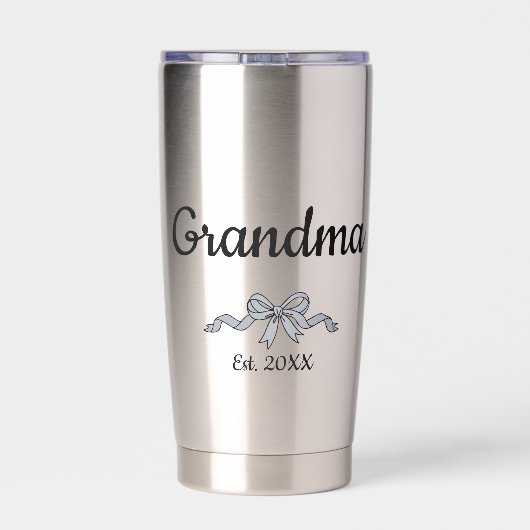 Gourde Isotherme Simple Script Bow Grandma Est. Year (Couvercle)