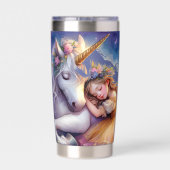 Gourde Isotherme Sleeping Girl Unicorn Dreamscape (Couvercle)