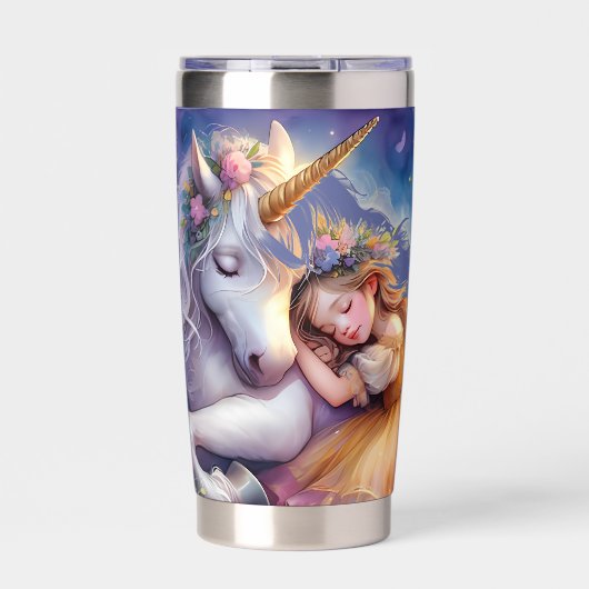 Gourde Isotherme Sleeping Girl Unicorn Dreamscape (Extérieur)