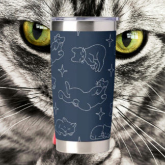 Gourde Isotherme Sleepy Cat Tumbler Thermal - Motif Cat Napping