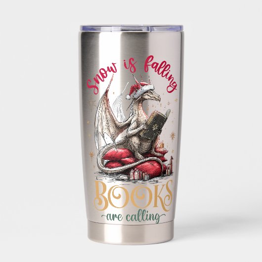 Gourde Isotherme Snow Is Falling, Books Are Calling (Extérieur)