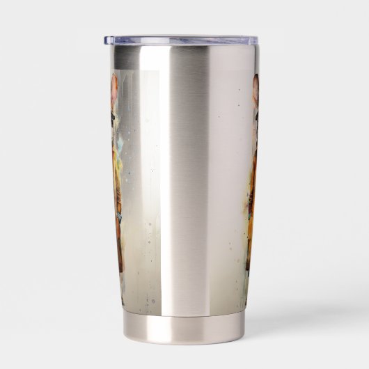 Gourde Isotherme Souris Abstraite Funky Homme (Gauche)