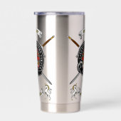 Gourde Isotherme Stewart Clan Badge Tartan & Swords (Gauche)