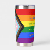Gourde Isotherme Stories Matter Gay Pride Intersection Rainbow Flag (Extérieur)