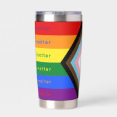 Gourde Isotherme Stories Matter Gay Pride Intersection Rainbow Flag (Couvercle)