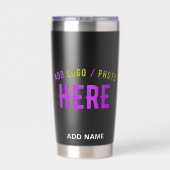 GOURDE ISOTHERME STYLISH MODERN CUSTOMIZABLE BLACK VERIFIED BRANDED (Couvercle)