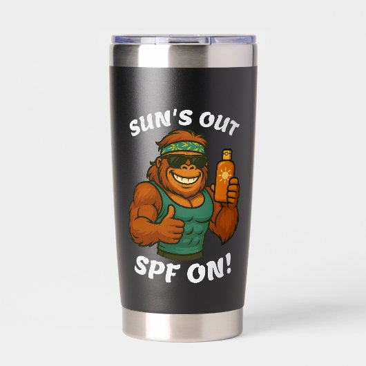 Gourde Isotherme Sun’s Out SPF On – Funny Summer Orangutan Fitness (Extérieur)