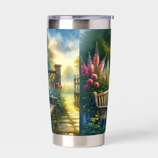 Gourde Isotherme Sunlit Garden Pathway Gate Scene (Gauche)