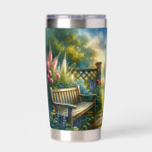 Gourde Isotherme Sunlit Garden Pathway Gate Scene (Couvercle)