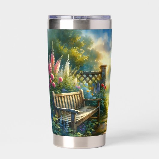 Gourde Isotherme Sunlit Garden Pathway Gate Scene (Couvercle)