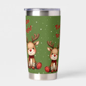 Gourde Isotherme Sweet Reindeer Pair in Holiday Snowfall (Gauche)