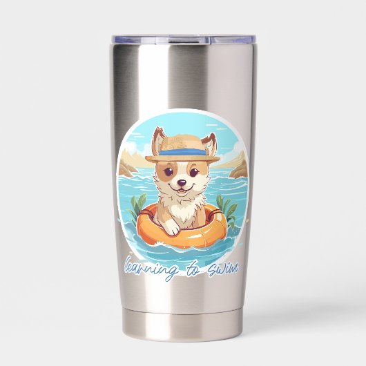 Gourde Isotherme Swimming dog (Extérieur)