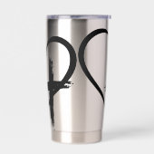 Gourde Isotherme Symbole coeur croisé (Gauche)