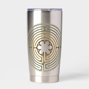 Gourde Isotherme Symbole de géométrie sacrée - Chartres Labyrinthe 