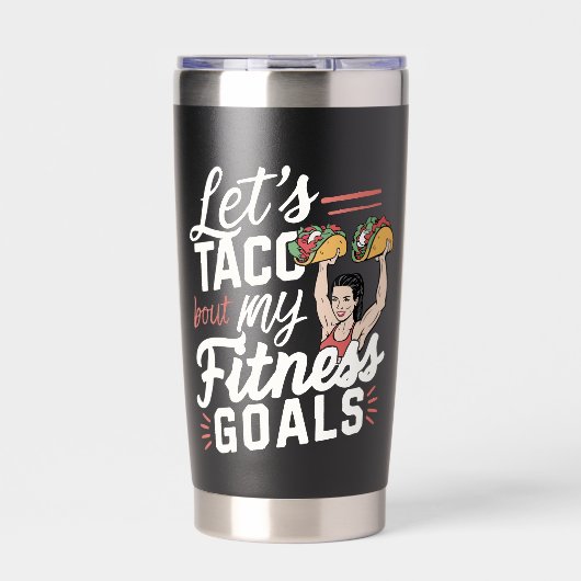 Gourde Isotherme Taco ‘À propos de mes objectifs de remise en forme (Extérieur)