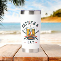 Tasse thermique drôle pour la fête des pères bière