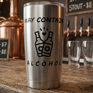 Gourde Isotherme Tasse Thermique « Peut contenir de l'alcool » - Dr