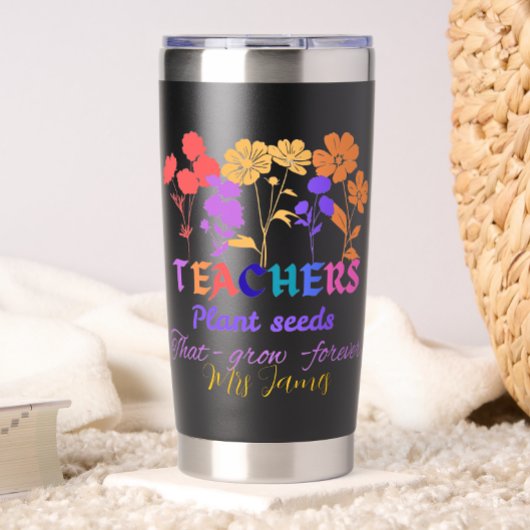 Gourde Isotherme Teacher plant seed personalized teacher's day