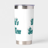 Gourde Isotherme Texte vert de la meilleure maman (Gauche)