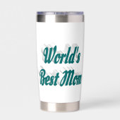 Gourde Isotherme Texte vert de la meilleure maman (Couvercle)