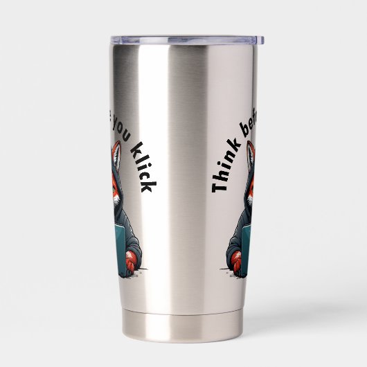 Gourde Isotherme Think before you click - Cyber Security (Gauche)