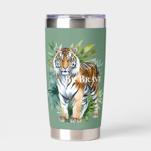 Gourde Isotherme Tigre avec Feuille