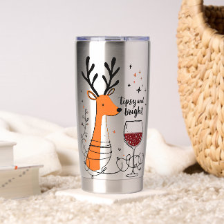 Gourde Isotherme Tipsy and Bright Reindeer 