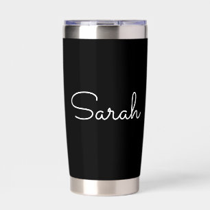 Gourde Isotherme Tout nom Script blanc modifiable Cool sur noir