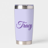 Gourde Isotherme Tracy Fille Nom En Violet, (Extérieur)