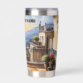 Gourde Isotherme Travel Destination Logo Photo Business (Couvercle)