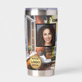 Gourde Isotherme Travel Destination Logo Photo Business (Extérieur)