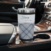 Gourde Isotherme Trendy Blue Plaid Fancy and Focused Travel Mug