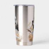 Gourde Isotherme Tri Couleur Anglais Setter Art, chasse en bois (Gauche)