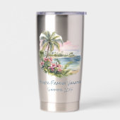 Gourde Isotherme Tropical Family Vacances Réunion Commémorative (Gauche)