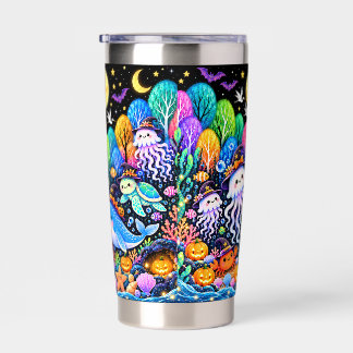 Gourde Isotherme Tumbler d'animaux de mer océaniques mignons d'Hall