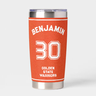 Gourde Isotherme Tumbler en Orange Texturé Personnalisé pour Basket
