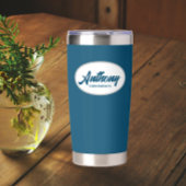 Gourde Isotherme Turquoise Blue Stylisé Mariage Groomsman