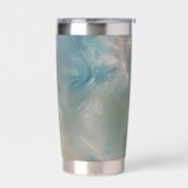 Gourde Isotherme Turquoise Marble Swirl Pattern (Gauche)