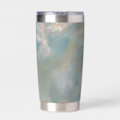 Gourde Isotherme Turquoise Marble Swirl Pattern (Couvercle)