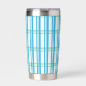 Gourde Isotherme Turquoise Plaid (Extérieur)